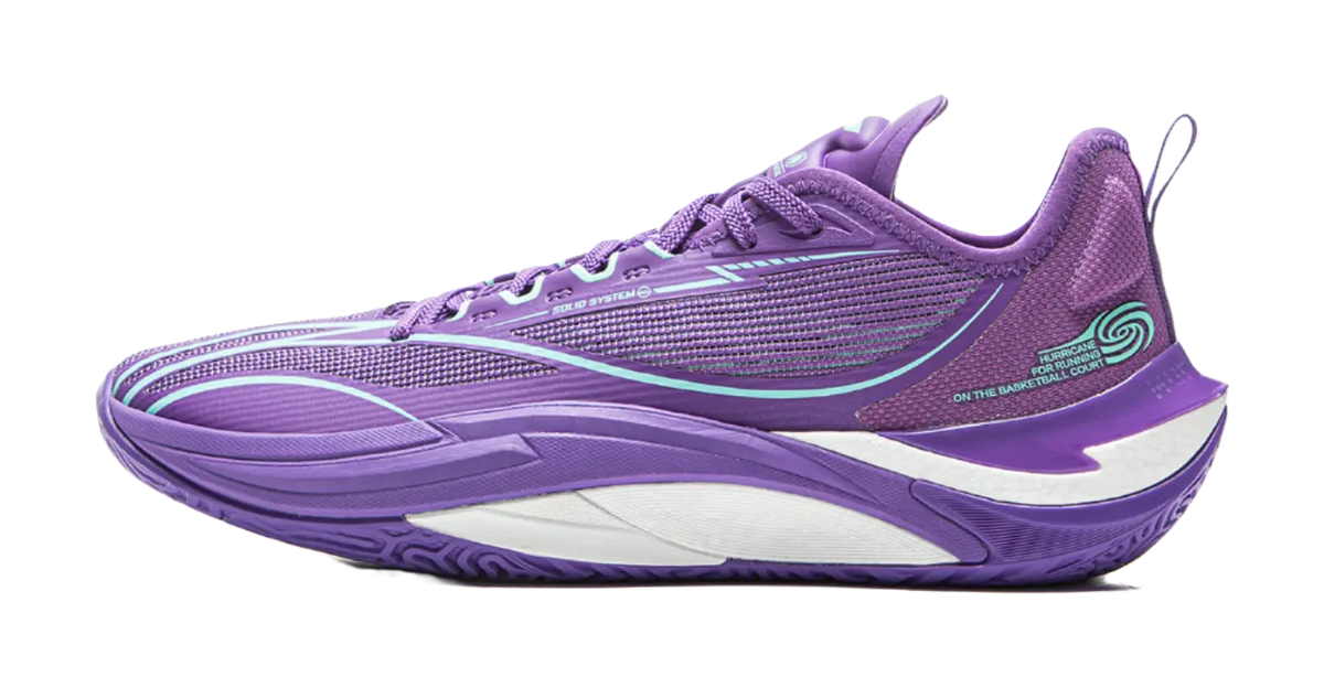 LiNing Cushioning, Slip Resistant, Abrasion Resistant, Rebound Grip Low Top Basketball Shoes Mens Zircon Purple  vjsneaker.com
