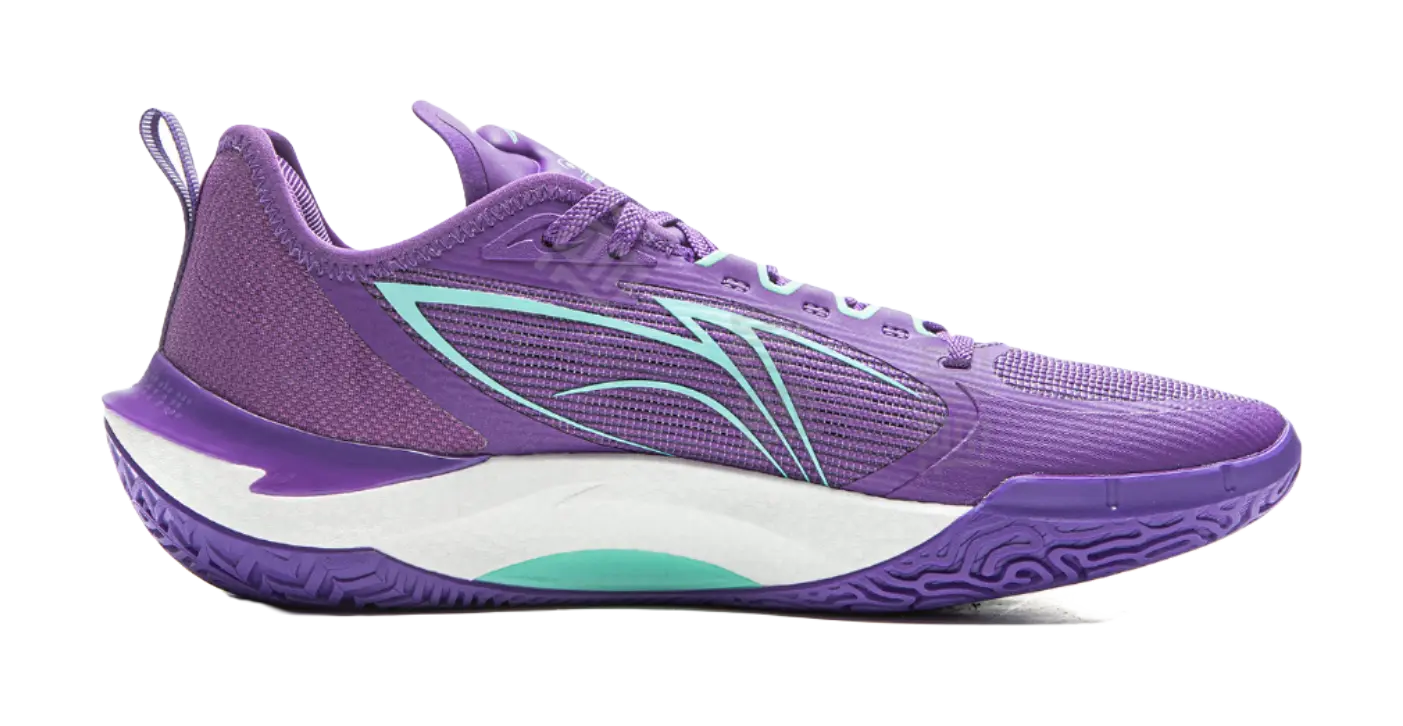 LiNing Cushioning, Slip Resistant, Abrasion Resistant, Rebound Grip Low Top Basketball Shoes Mens Zircon Purple  vjsneaker.com