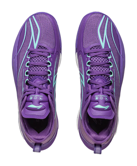 LiNing Cushioning, Slip Resistant, Abrasion Resistant, Rebound Grip Low Top Basketball Shoes Mens Zircon Purple  vjsneaker.com