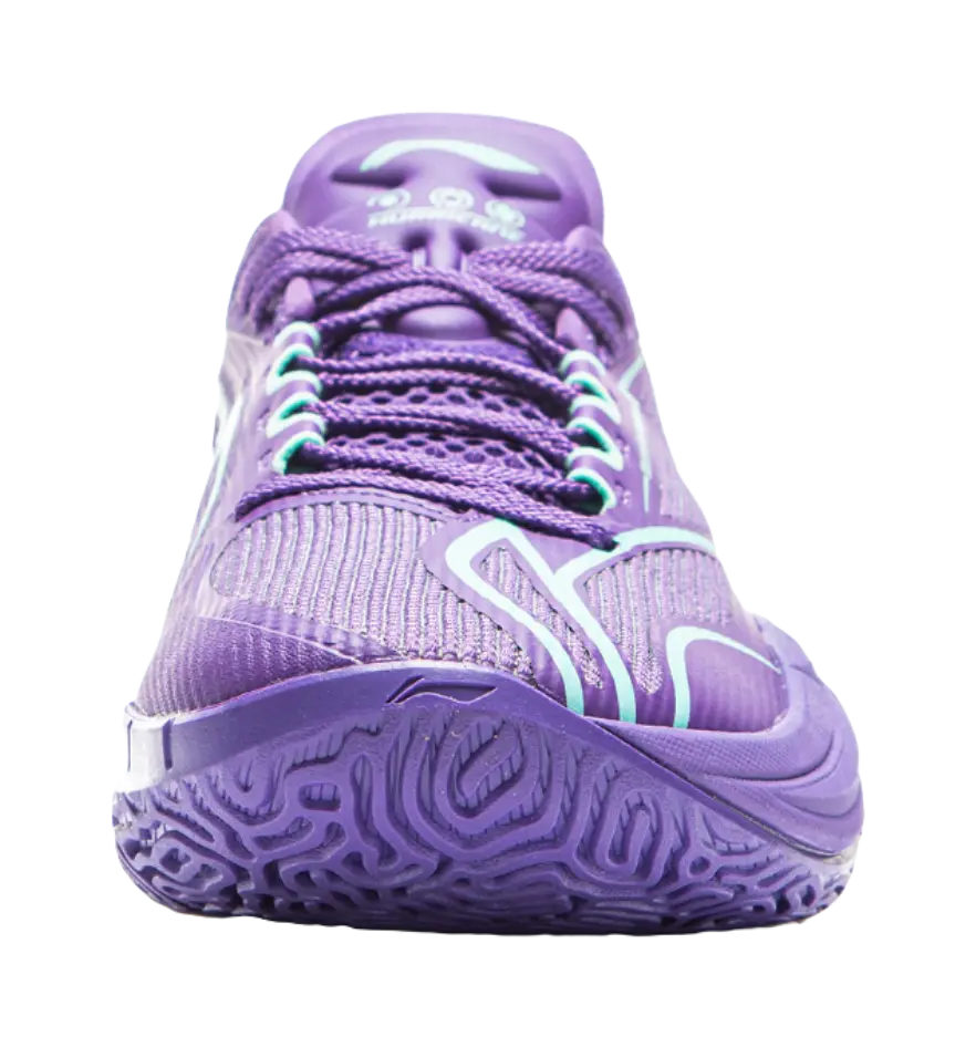 LiNing Cushioning, Slip Resistant, Abrasion Resistant, Rebound Grip Low Top Basketball Shoes Mens Zircon Purple  vjsneaker.com