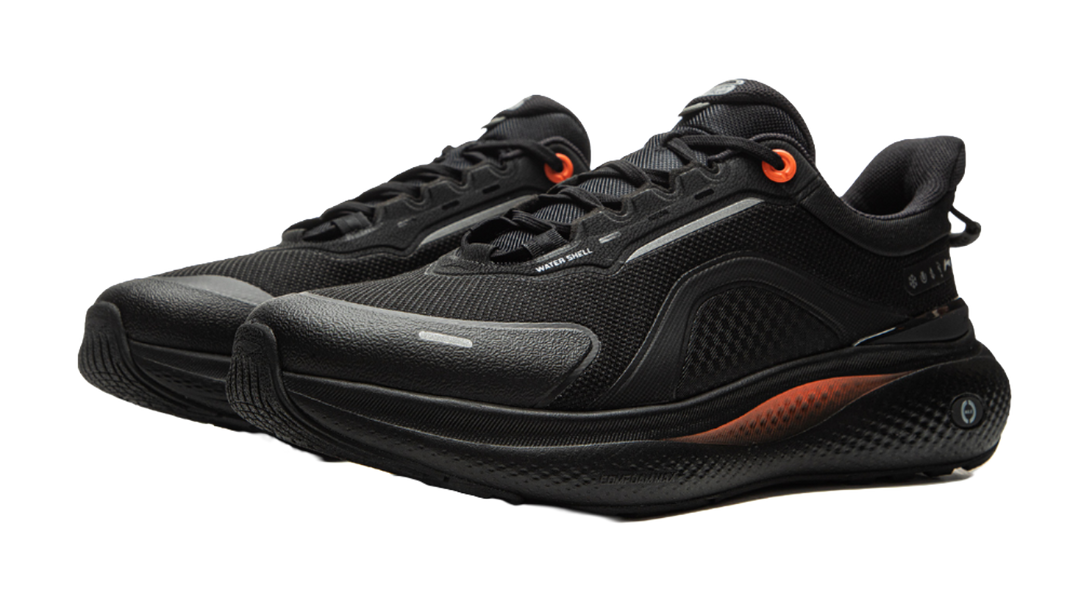 LiNing Cushioning, Slip Resistant, Abrasion Resistant, Waterproof, Height Increasing Low top Casual Shoes Men's Black 