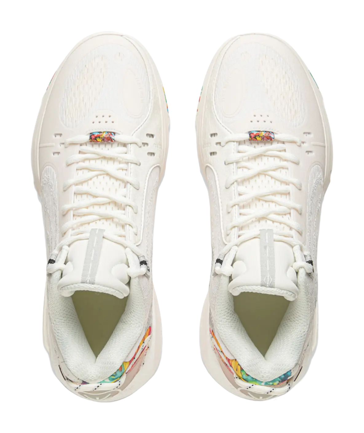 LiNing Cushioning, Wear Resistant Low top Basketball Shoes Mens Champagne White 