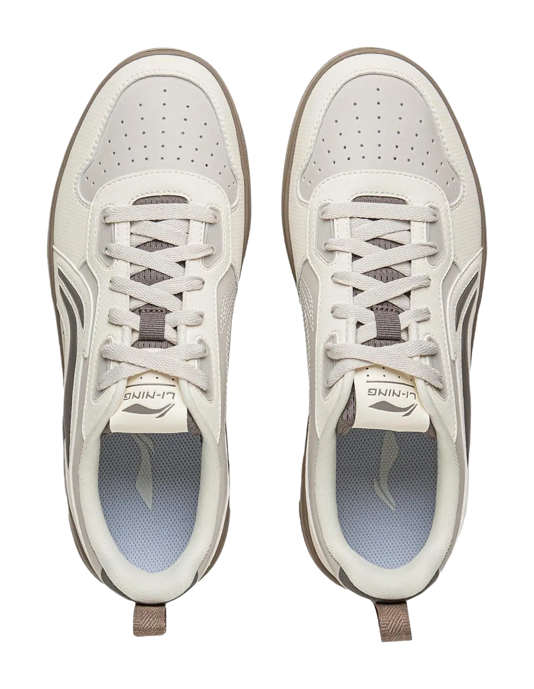 LiNing Cyan Cloud Cushioned Anti-Slip Wear-Resistant Breathable Lightweight Low-Top Casual Shoes Men's Beige Brown 