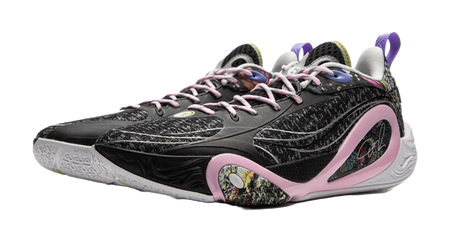 LiNing DLO1 Cushioning Slip Resistant Abrasion Resistant Lightweight Rebound Grip Low top Basketball Shoes Mens Black  vjsneaker.com