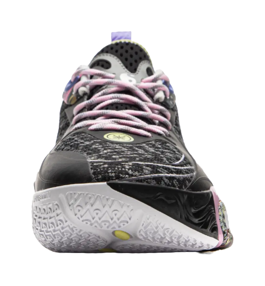 LiNing DLO1 Cushioning Slip Resistant Abrasion Resistant Lightweight Rebound Grip Low top Basketball Shoes Mens Black  vjsneaker.com