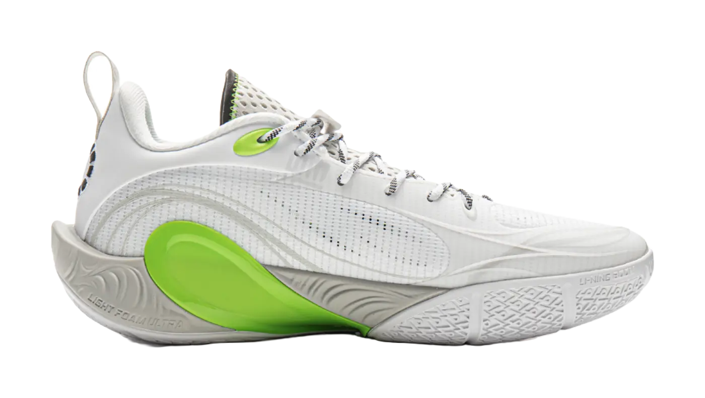 LiNing DLO1 Cushioning, Slip Resistant, Abrasion Resistant, Rebound Grip Low Top Basketball Shoes Mens Standard White  vjsneaker.com