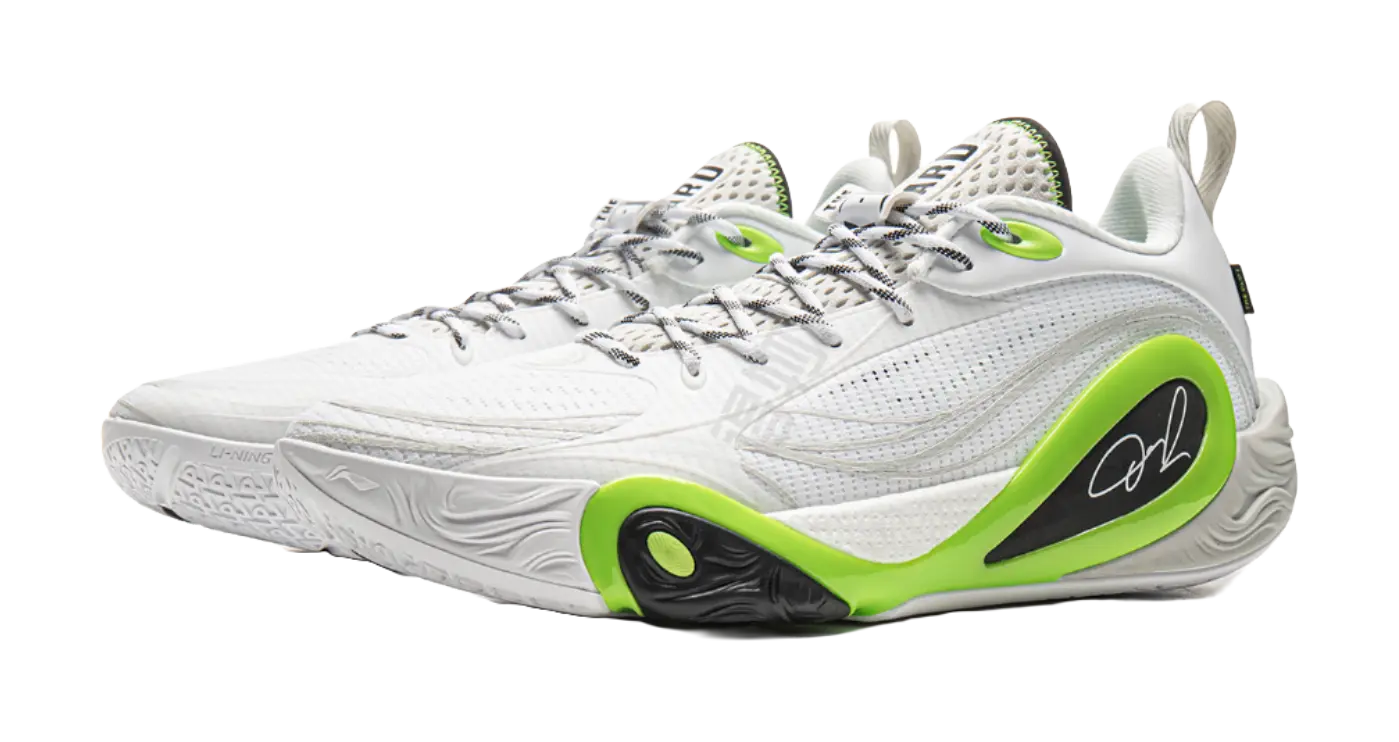 LiNing DLO1 Cushioning, Slip Resistant, Abrasion Resistant, Rebound Grip Low Top Basketball Shoes Mens Standard White  vjsneaker.com