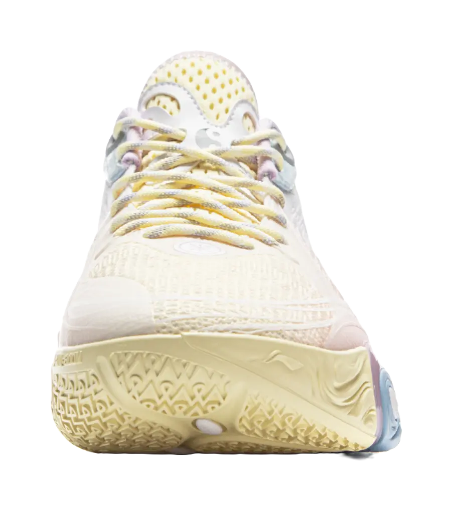 LiNing DLO1 Cushioning, Slip Resistant, Abrasion Resistant, Rebound Grip Low Top Basketball Shoes Mens White Pink  vjsneaker.com