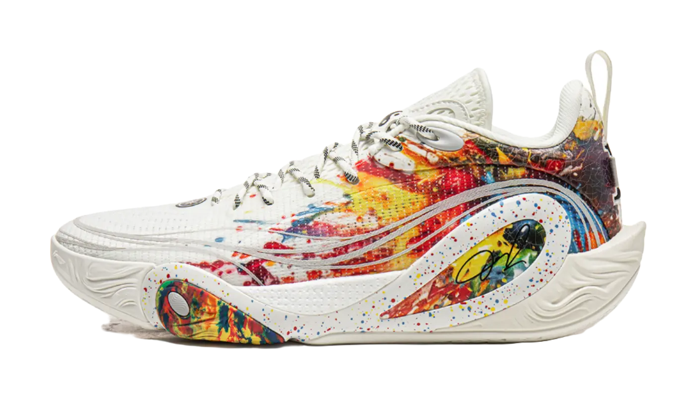 LiNing DLO1 Cushioning, Slip Resistant, Abrasion Resistant, Rebound Grip Low top Basketball Shoes Mens Champagne White  vjsneaker.com