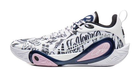 LiNing DLO1 Cushioning, Slip Resistant, Abrasion Resistant, Rebound Grip Low top Basketball Shoes Mens White Black  vjsneaker.com