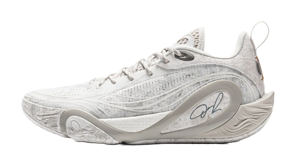 LiNing D'angelo Russell DLO1 Moon Rock - White Grey Basketball Shoes for Men 