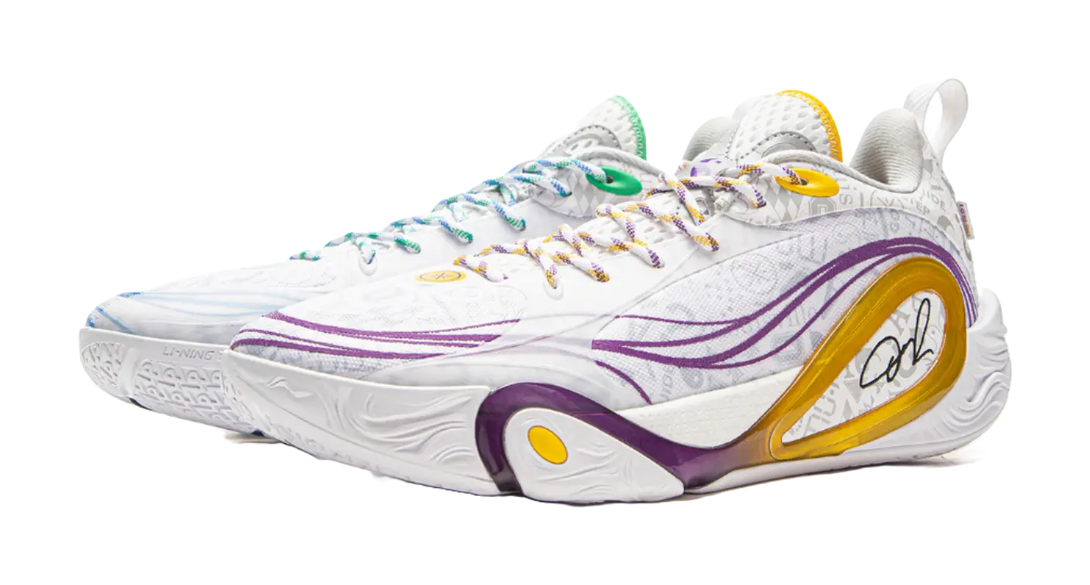 LiNing D'angelo Russell DLO1 - White Gray Basketball Shoes for Men 