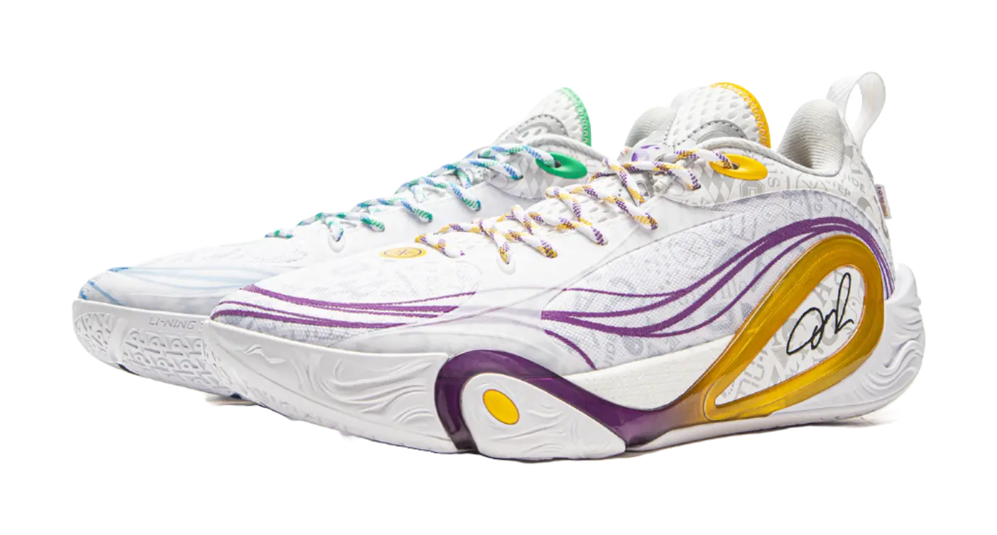 LiNing D'angelo Russell DLO1 - White Gray Basketball Shoes for Men 