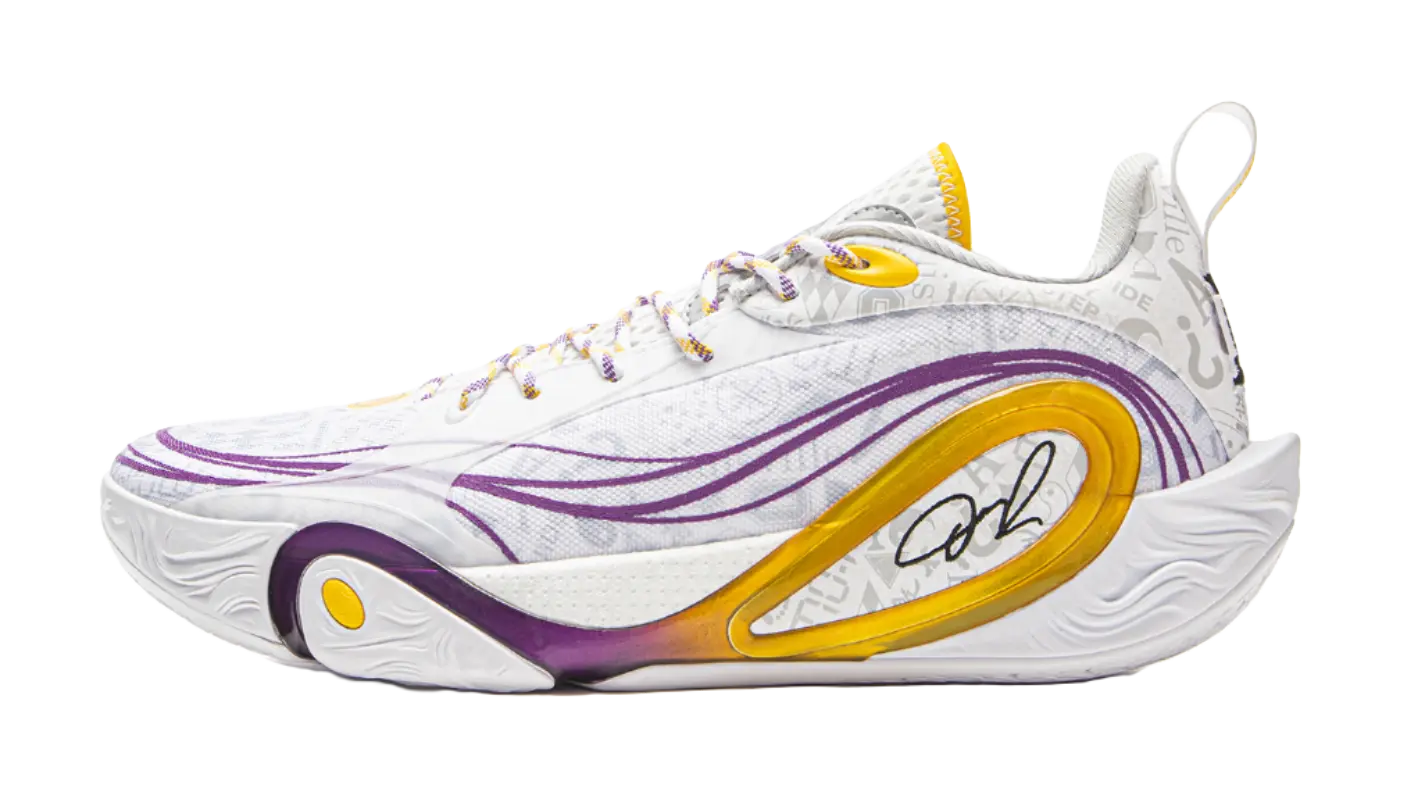 LiNing D'angelo Russell DLO1 - White Gray Basketball Shoes for Men 