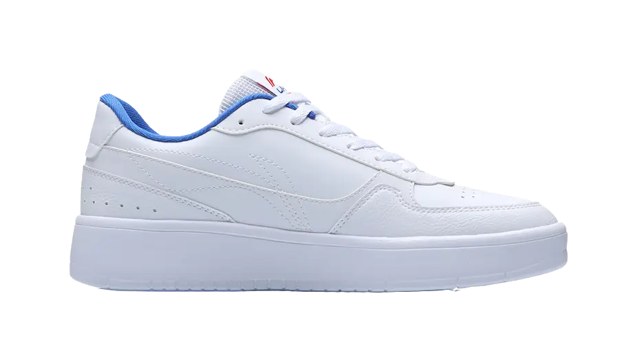 LiNing Duda Coverage Slip Resistant Waterproof Low top Skateboard Shoes Men's White Red Blue 