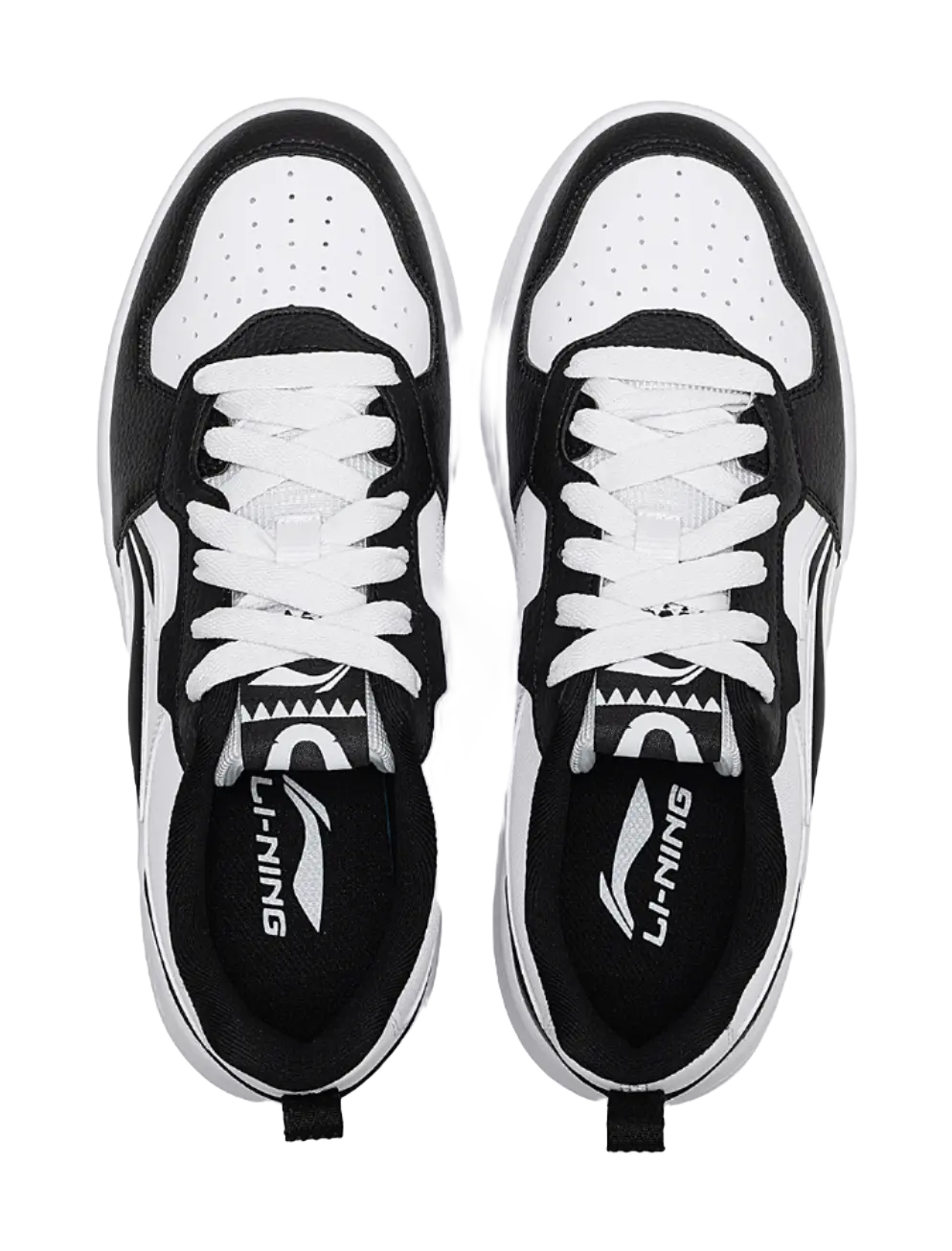 LiNing Early Cloud Coverage Abrasion Resistant, Breathable Low Top Skateboard Shoes Men's Black White 