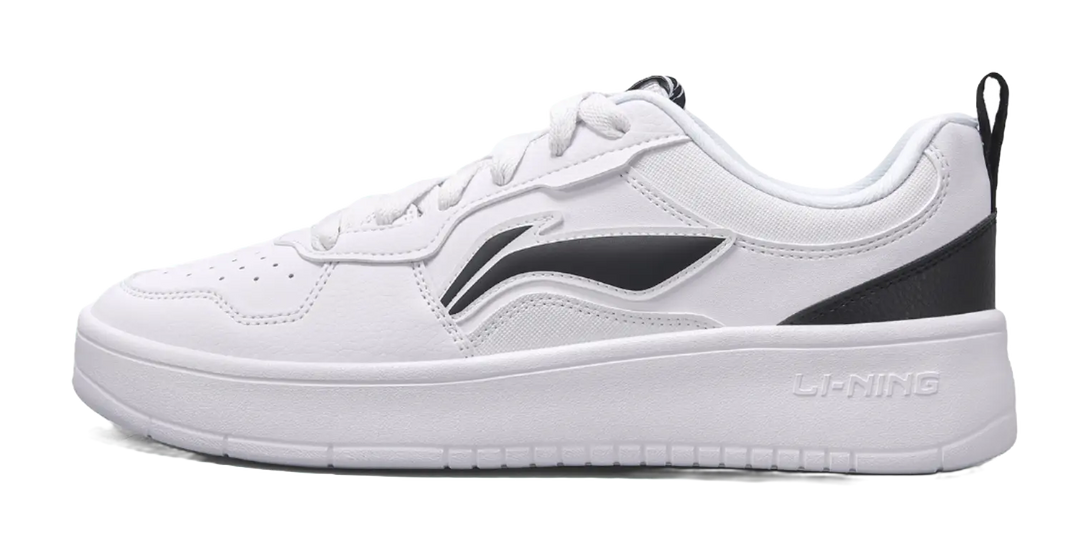 LiNing Early Cloud Lightweight Breathable Height Increasing Low top Skateboard Shoes Men's Standard White 