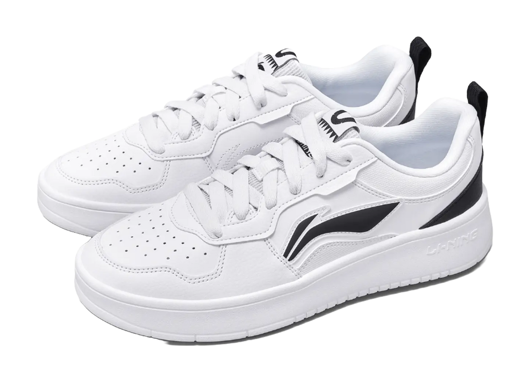 LiNing Early Cloud Lightweight Breathable Height Increasing Low top Skateboard Shoes Men's Standard White 