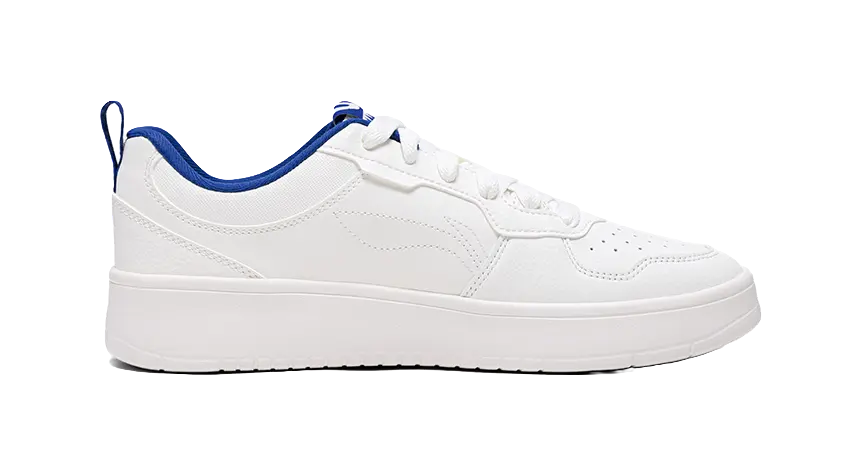 LiNing Early Cloud Wear-Resistant Lightweight Height Increasing Low-Top Skateboard Shoes Men's Ivory Blue 