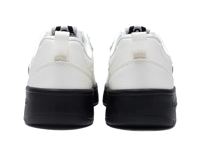 LiNing Early Cloud Wear-Resistant Lightweight Height Increasing Low-Top Skateboard Shoes Men's White Black 