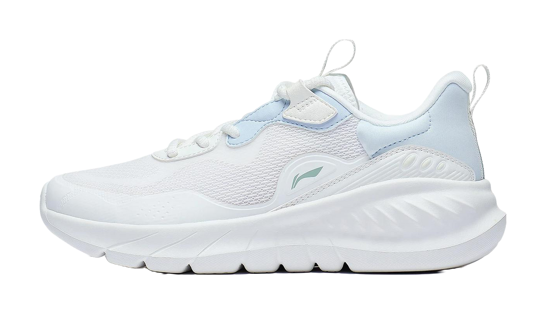 LiNing EasyFit Fle Cushioning Abrasion Resistant Breathable Low top Casual Running Shoes Women's White Blue 