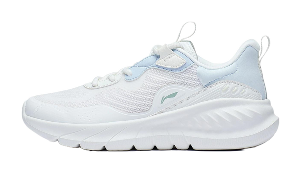 LiNing EasyFit Fle Cushioning Abrasion Resistant Breathable Low top Casual Running Shoes Women's White Blue 