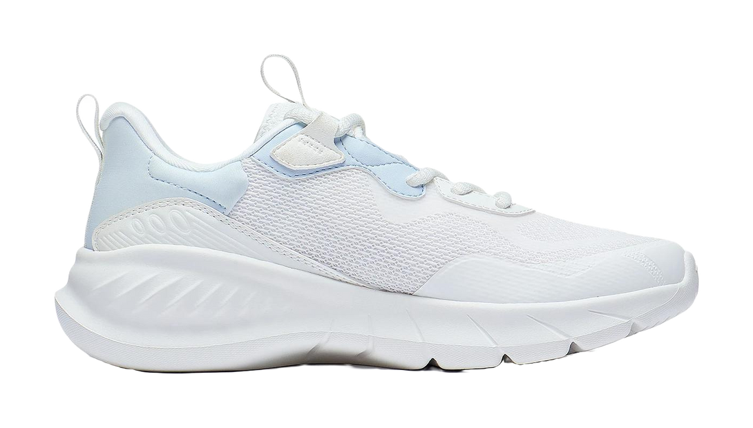 LiNing EasyFit Fle Cushioning Abrasion Resistant Breathable Low top Casual Running Shoes Women's White Blue 