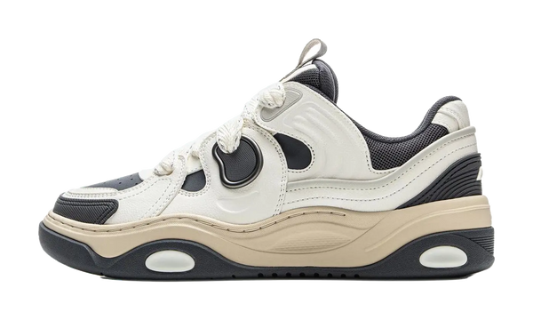 LiNing Expedition 3 Cushioning Anti-Slip And Wear-Resistant Height Increasing Low-Top Casual Shoes Men's White Black 