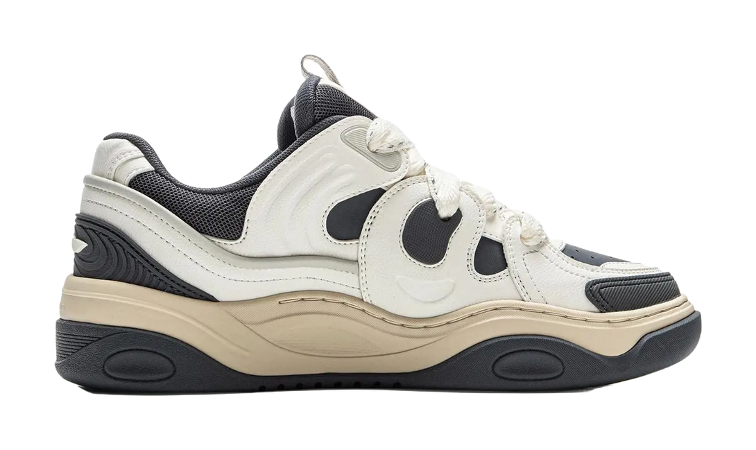 LiNing Expedition 3 Cushioning Anti-Slip And Wear-Resistant Height Increasing Low-Top Casual Shoes Men's White Black 