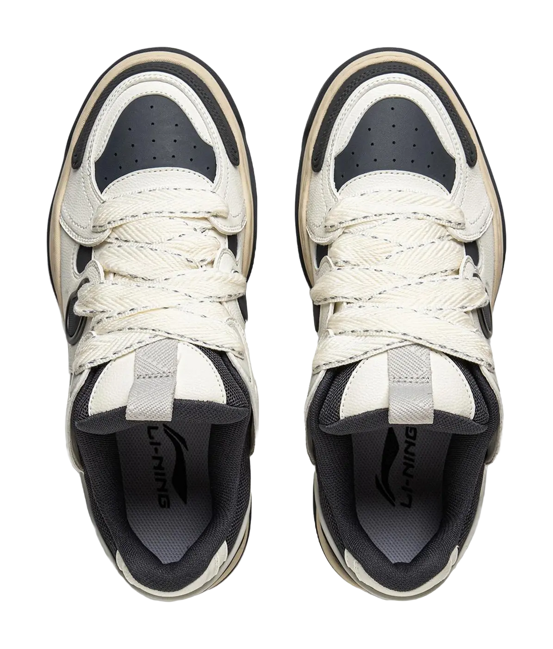 LiNing Expedition 3 Cushioning Anti-Slip And Wear-Resistant Height Increasing Low-Top Casual Shoes Men's White Black 