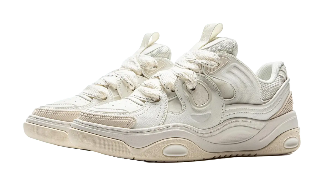 LiNing Expedition 3 Cushioning Anti-Slip And Wear-Resistant Height Increasing Low-Top Casual Shoes Women's White Beige 