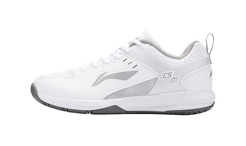 LiNing Feather Cushioning, Abrasion Resistant, Breathable, Lightweight Low top Badminton Shoes Unisex White Silver 