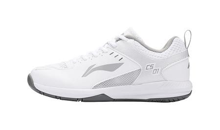 LiNing Feather Cushioning, Abrasion Resistant, Breathable, Lightweight Low top Badminton Shoes Unisex White Silver 