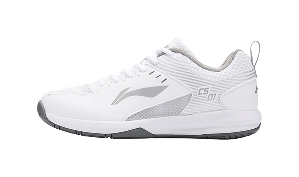 LiNing Feather Cushioning, Abrasion Resistant, Breathable, Lightweight Low top Badminton Shoes Unisex White Silver 
