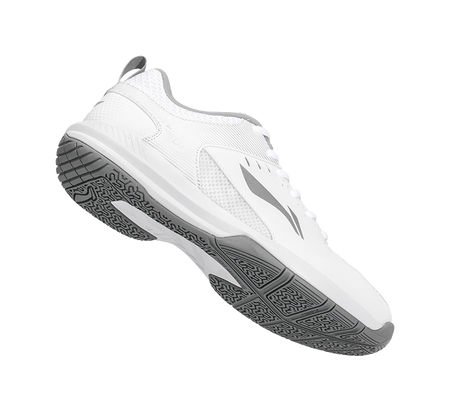 LiNing Feather Cushioning, Abrasion Resistant, Breathable, Lightweight Low top Badminton Shoes Unisex White Silver 
