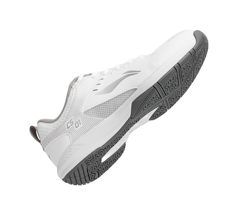 LiNing Feather Cushioning, Abrasion Resistant, Breathable, Lightweight Low top Badminton Shoes Unisex White Silver 