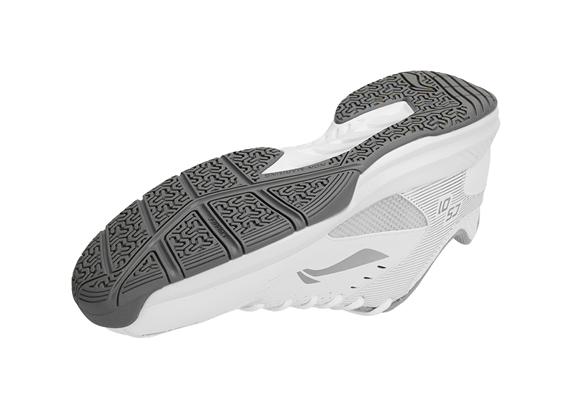 LiNing Feather Cushioning, Abrasion Resistant, Breathable, Lightweight Low top Badminton Shoes Unisex White Silver 