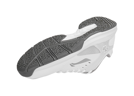 LiNing Feather Cushioning, Abrasion Resistant, Breathable, Lightweight Low top Badminton Shoes Unisex White Silver 