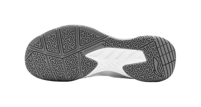 LiNing Feather Cushioning, Abrasion Resistant, Breathable, Lightweight Low top Badminton Shoes Unisex White Silver 