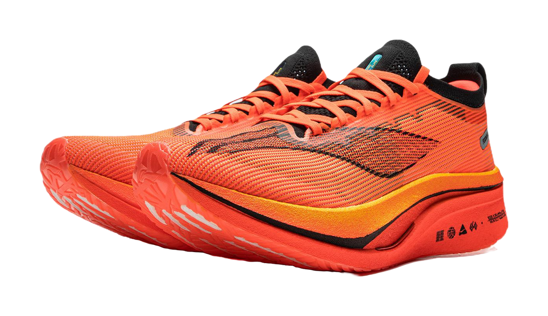 LiNing Feidian 4 Elite Cushioning Anti-Slip Wear-Resistant Breathability Low-Top Running Shoes Unisex Orange Black 