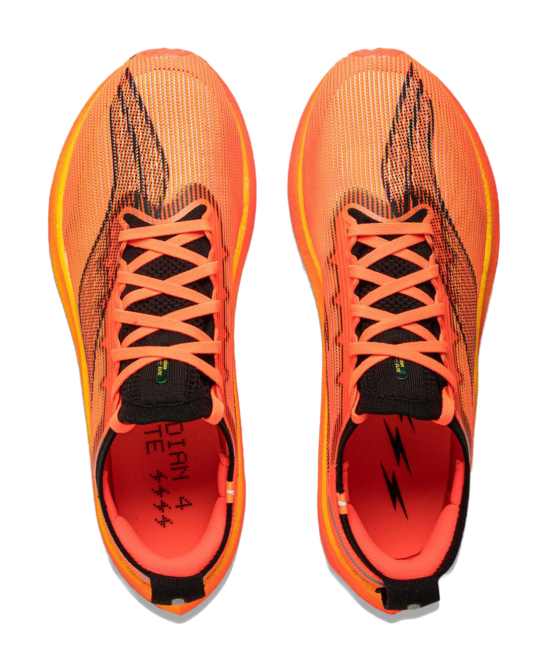 LiNing Feidian 4 Elite Cushioning Anti-Slip Wear-Resistant Breathability Low-Top Running Shoes Unisex Orange Black 