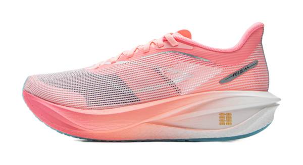 LiNing Feidian 5 Challenger Cushioning, Slip Resistant, Rebound Low Top Running Shoes Women's Fluorescent Soft Pink 