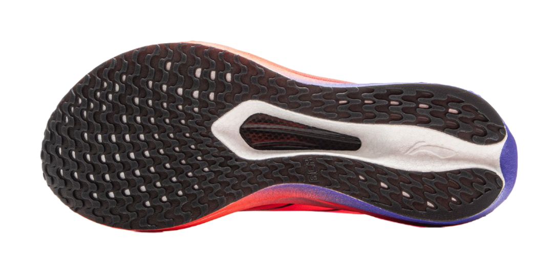 LiNing Feidian 5 Challenger Lightweight Rebound Slip Resistant Low top Carbon Plate Racing Running Shoes Men's Neon Red 