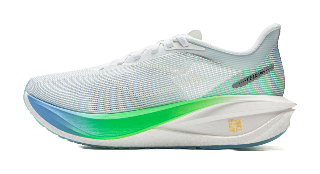 LiNing Feidian 5 Challenger Low Top Running Shoes Women's White Blue Green 