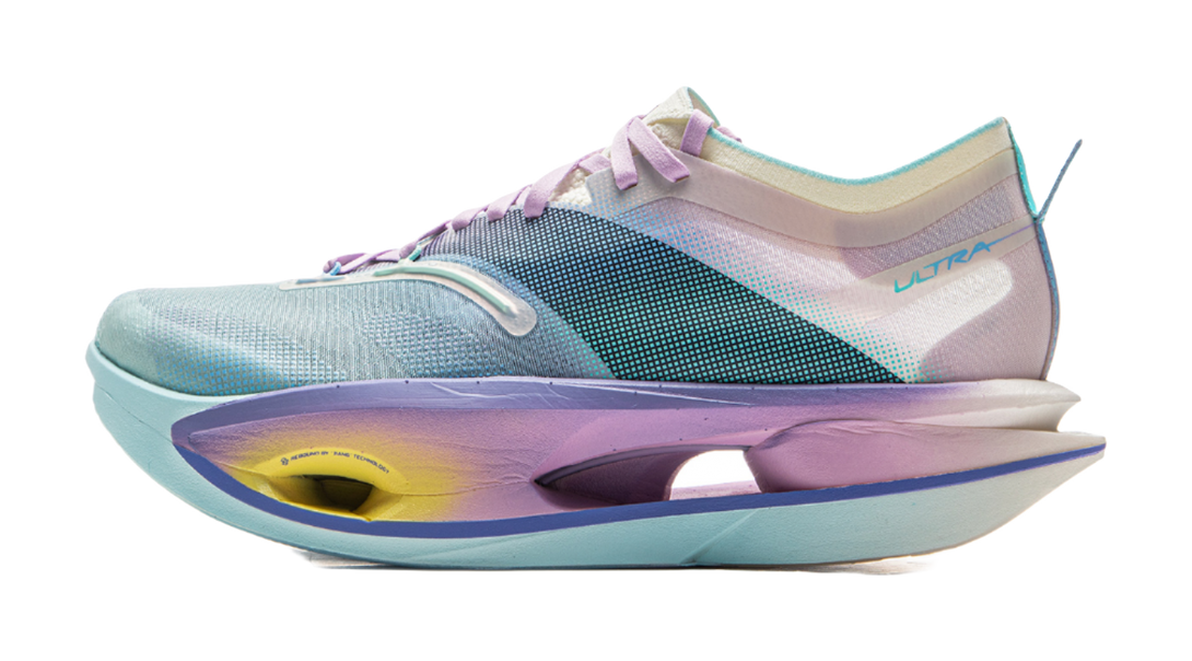 LiNing Feidian 5 ULTRA Cushioning, Slip Resistant, Abrasion Resistant, Rebound Low top Running Shoes Unisex Blue Purple 