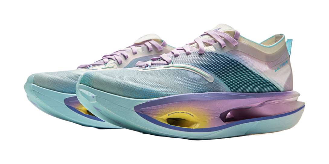 LiNing Feidian 5 ULTRA Cushioning, Slip Resistant, Abrasion Resistant, Rebound Low top Running Shoes Unisex Blue Purple 