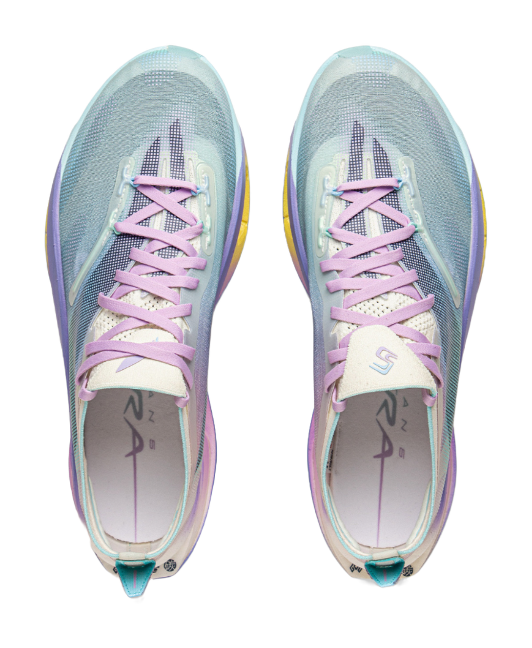 LiNing Feidian 5 ULTRA Cushioning, Slip Resistant, Abrasion Resistant, Rebound Low top Running Shoes Unisex Blue Purple 