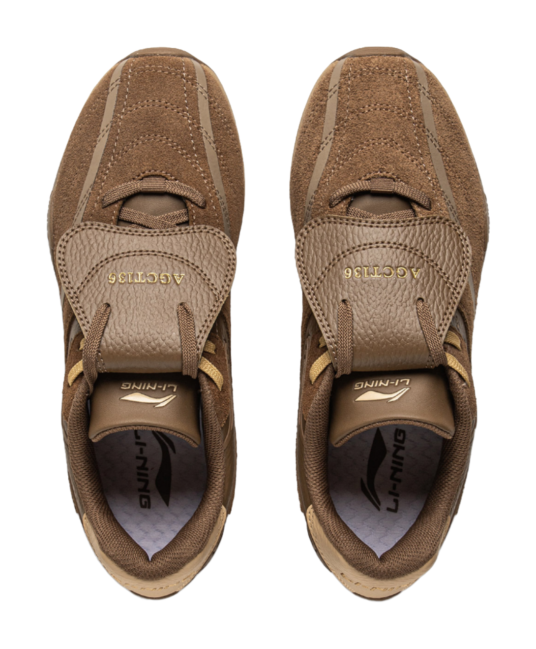 LiNing Film Pulse Slip Resistant, Abrasion Resistant, Lightweight Low top Casual Shoes Women's Brown 