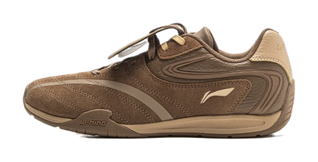 LiNing Film Pulse Slip Resistant, Abrasion Resistant, Lightweight Low top Casual Shoes Womens Brown  vjsneaker.com