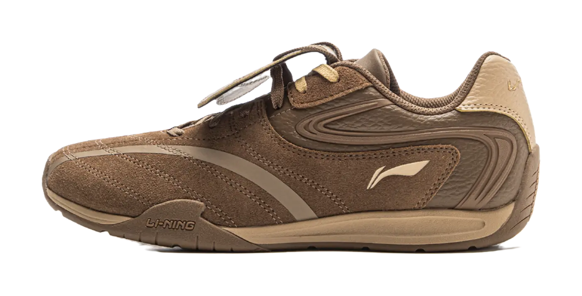 LiNing Film Pulse Slip Resistant, Abrasion Resistant, Lightweight Low top Casual Shoes Womens Brown  vjsneaker.com